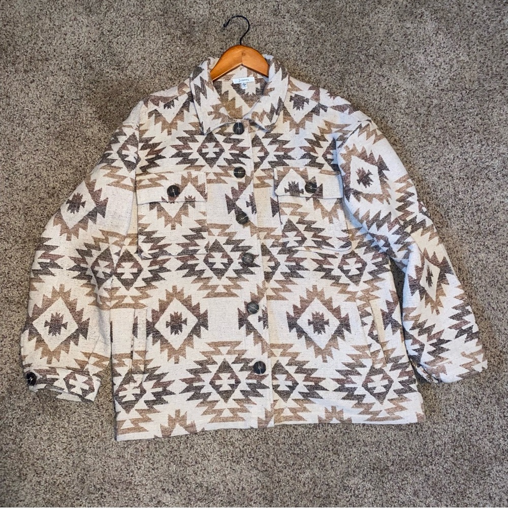 Jodifl Women’s Western Button-Up Shacket Large